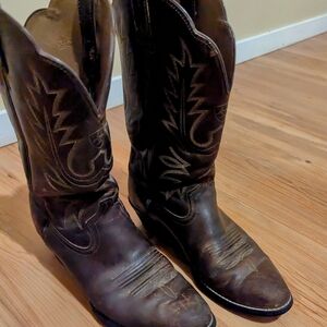 Men's Brown Leather Cowboy Boots